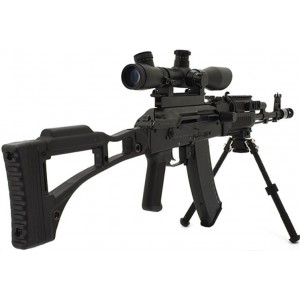 Приклад для АКМ, АК-74, Сайга, ВПО-136, ВПО-209/B Черный [PUFGUN]
